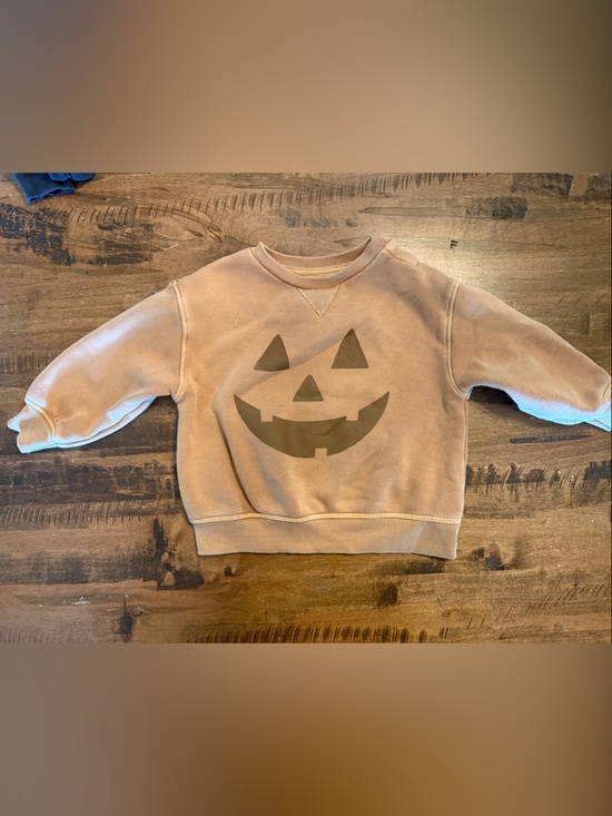 Little Co. By Lauren Conrad Other - Kids Pumpkin Face Crewneck Sweatshirt - Tan